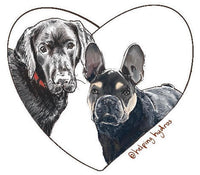 Thumbnail for Best Friends Pug & Lab Sticker