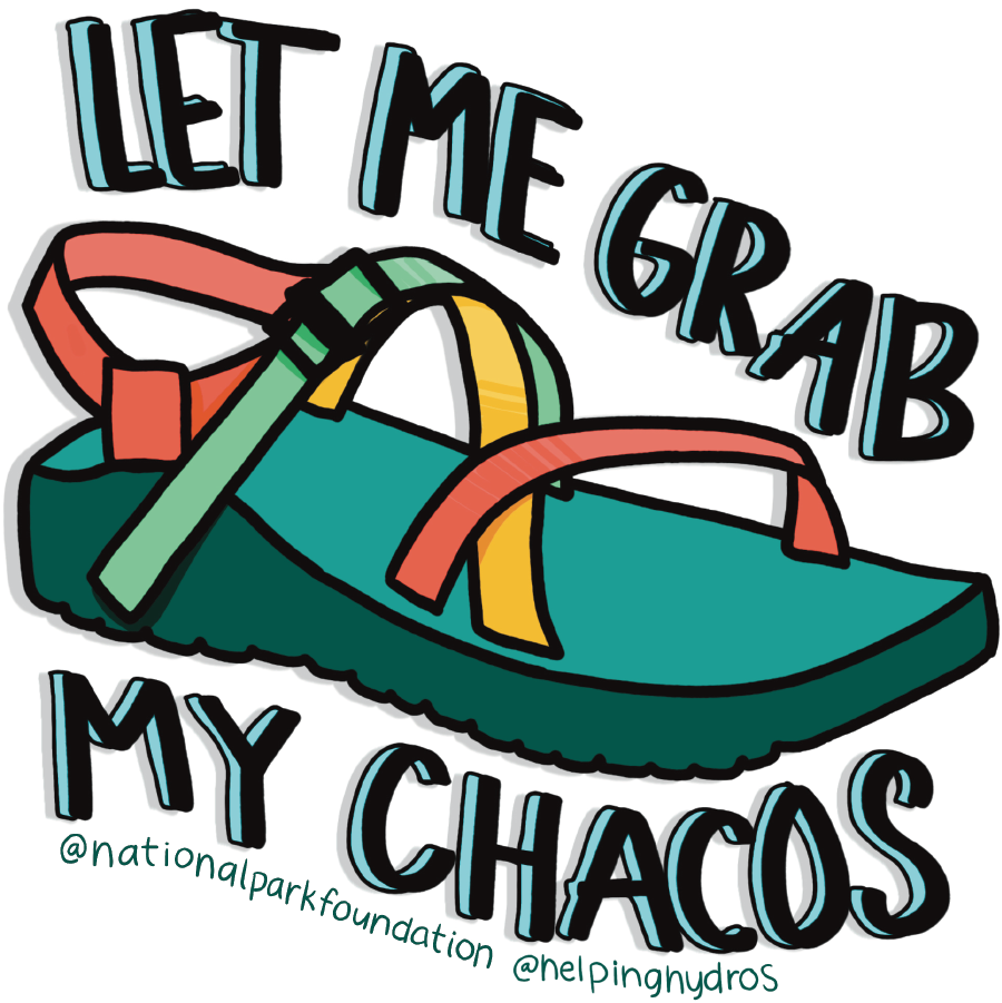 Let Me Grab My Chacos Sticker
