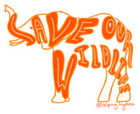 Thumbnail for Save Our Wildlife Orange Elephant